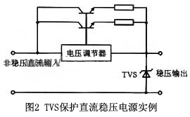 TVS瞬變二極管保護直流穩(wěn)壓電源實例