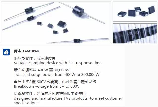 TVS 瞬態(tài)抑制二極管